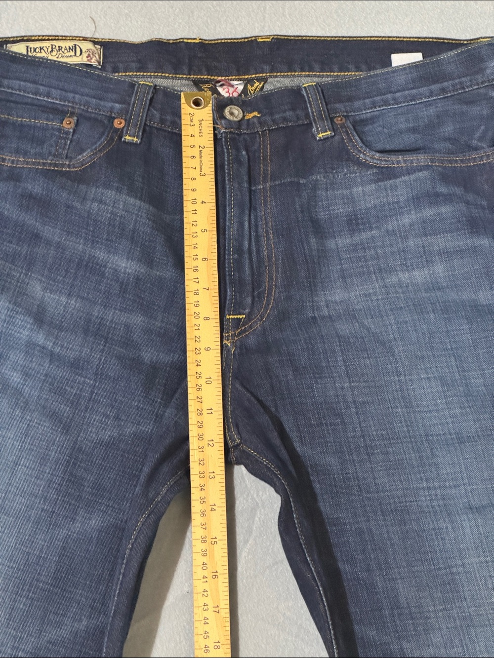 Lucky Brand Gene Montesano Vintage Regular Blue Jeans Size 36 - Picture 5 of 10